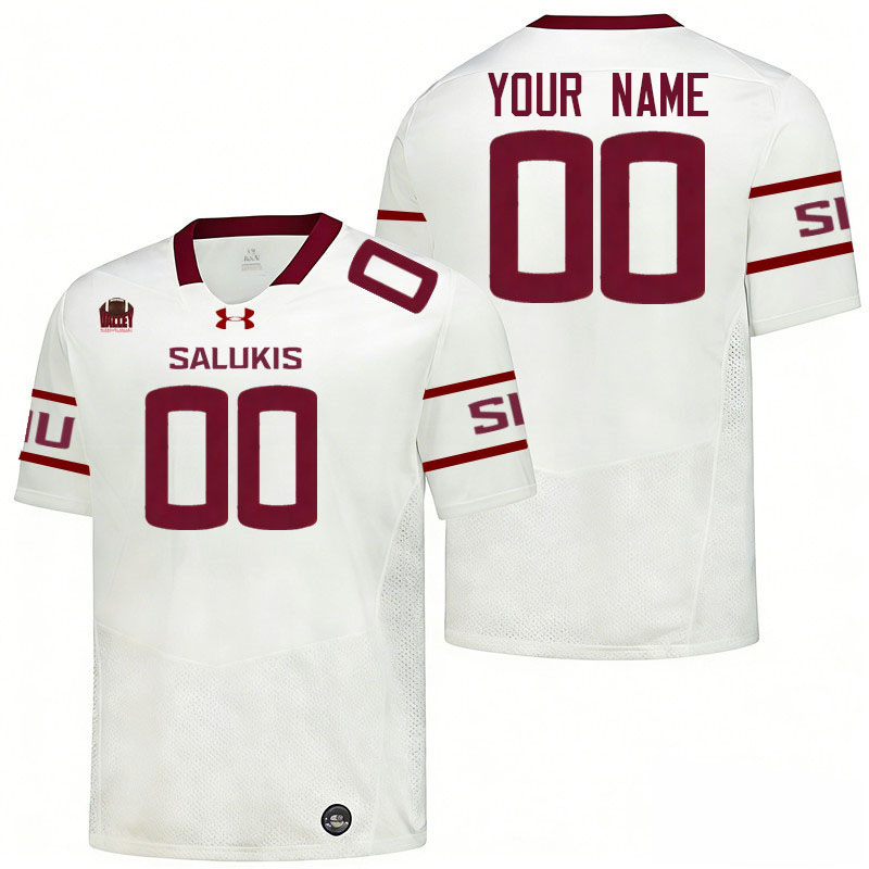 Custom Southern Illinois Salukis Name And Number Football Jerseys-White